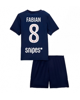 Paris Saint-Germain Fabian Ruiz #8 Maglia Gara Casa Repliche 2025-26 Bambino Maniche Corte